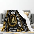 thumbnail image 3 of Personalized Graduation Gifts 2024 High School Blanket, Customized Graduation Gift for Girls Boys,College Graduation Gifts (Custom Blanket-03) Blankets, 3 of 5