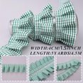 thumbnail image 2 of Triani 5Yards Ruffle Pleated Lace Trim 1.57 Inch Gingham Ruffle Pleated Lace Trim Gathered Lace Ribbon Edge Trimming for Home Dress Decor(Green), 2 of 7