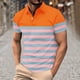thumbnail image 2 of Mens Manga Corta Botón Abajo Camisas con Bolsillo Pulover Botón de Impresión de la Camisa de Solapa de Poliéster Cuello de Vuelta, Blusa Casual para Hombres, 2 of 2