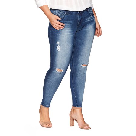Democracy Women's Plus 30/10" "Ab"solution Premium Jegging Blue Size 18W