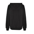 thumbnail image 5 of Gibobby Sudaderas para mujer con cierre y con capucha, chamarra de otoño de gran tamaño, casual, con cordón, con cierre, Y2K, con bolsillo(Negro,G), 5 of 5