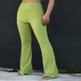 thumbnail image 4 of Women Close-fitting Flared Pants Solid Color High Waist Trousers, 4 of 5
