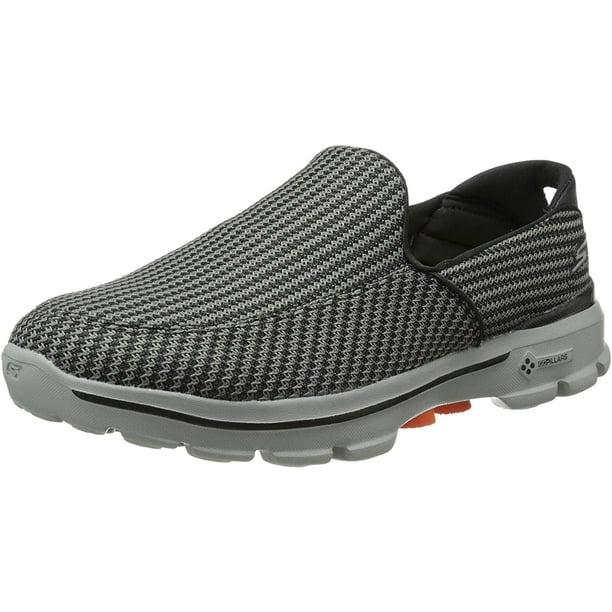 Skechers Performance Men's Go Walk 3 Slip-On Walking Shoe, Charcoal/Orange, M US - Walmart.com
