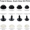 thumbnail image 4 of PH 200 Sets Plastic Safety Noses 4 Styles Dog Noses Crafts Amigurumi Nose with Washers Black Stuffed Craft Nose Triangle Nose for DIY Puppet Plush Animal Teddy Bear Making Black, 4 of 6