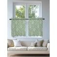 thumbnail image 4 of Sage Green Botanical Tier Curtains 36 Inch Length,Sheer Curtains for Bedroom Living Room Window Spring Summer Chic Wildflowers Rod Pocket Drapes Kitchen Curtains Small Half Window 27.5"x36" 2 Panels, 4 of 7