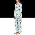 thumbnail image 2 of FORMRS Womens Pajama Set Long Sleeve Top and Pants with Pockets Soft Comfy Lounge Sleepwear, Sizes S-2XL, Colorful Trains, 2 of 7