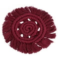 thumbnail image 4 of Posavasos - Posavasos de estilo nórdico para tejer a mano con borla, mantel individual para cocina(rojo), 4 of 8