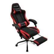 GTRACING Ergonomic GTWD-200 Gaming and Office Chair with Adjustable Pillows and Footrest, Red