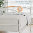 thumbnail image 5 of Senfot Twin Daybed , Metal Twin Size Daybed, Durable Steel Slat Support, Perfect Sofa Bed for Bedroom, Living Room, Guest Room,White, 5 of 7