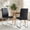 Black, variant on Leather Dining Chairs, Set of 2 Upholstered Dining Room Chairs, Metal Legs Armless Kitchen Side Chairs for Home, Black Gold