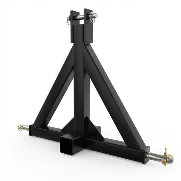 3-Point Trailer Hitch with 2" Receiver for Category 1 Tractors, Heavy Duty Steel Universal Quick Attach Drawbar Adapter Compatible with Most Tractors, 1 Pack