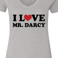 thumbnail image 4 of Inktastic I Love Mr Darcy Women's V-Neck T-Shirt, 4 of 5