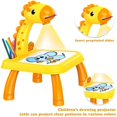 thumbnail image 4 of Kids Drawing Desk with Projector Educational Toys with Singing Function Detachable Projection Painting Table for Child  6 Slides, 4 of 7