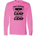 thumbnail image 3 of Inktastic What Happens at Camp Stays at Camp with Tent and Woods Long Sleeve T-Shirt, 3 of 5