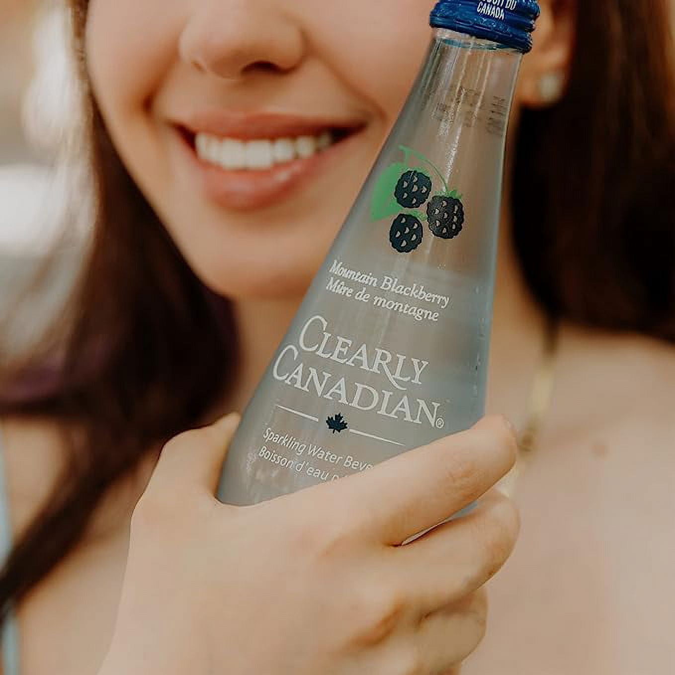 Clearly Canadian Mountain Blackberry Sparkling Water - 11 oz bottles (Pack of 12)