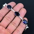 thumbnail image 4 of Iolite Oval 925 Sterling Silver Gemstone Solitaire Jewelry Bracelet 7" VJ 298, 4 of 5