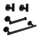 thumbnail image 1 of Kearding Toallero industrial Juego de accesorios de barra de toalla Soporte de toalla de baño Colgador Negro Juegos de accesorios de baño Negro juego de 4 piezas, 1 of 1