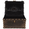 thumbnail image 3 of Pequeño cofre del tesoro pirata decorativo estilo vintage caja de baratijas de fiesta pirata, 3 of 6