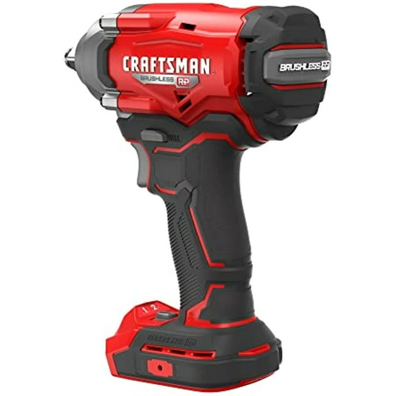 CRAFTSMAN V20 BRUSHLESS RP 1/2 in Cordless Impact Wrench with Hog Ring Anvil (CMCF921B) – 275 ft-lbs Torque, 2-Speed Control, LED Light, Tool Only