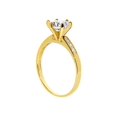 thumbnail image 3 of Precious Stars 14K Yellow Gold 1 1/10ct TGW Round-cut Cubic Zirconia Engagement Ring, 3 of 4