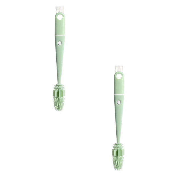 Oleegame 2PC Cleaning Brush 4 In 1 Cup Lid Cleaning Brush Portable Multipurpose Bottle Cleaner Brush Sets Household Mini Cleaner Brush Set For Cups Lids Bottle
