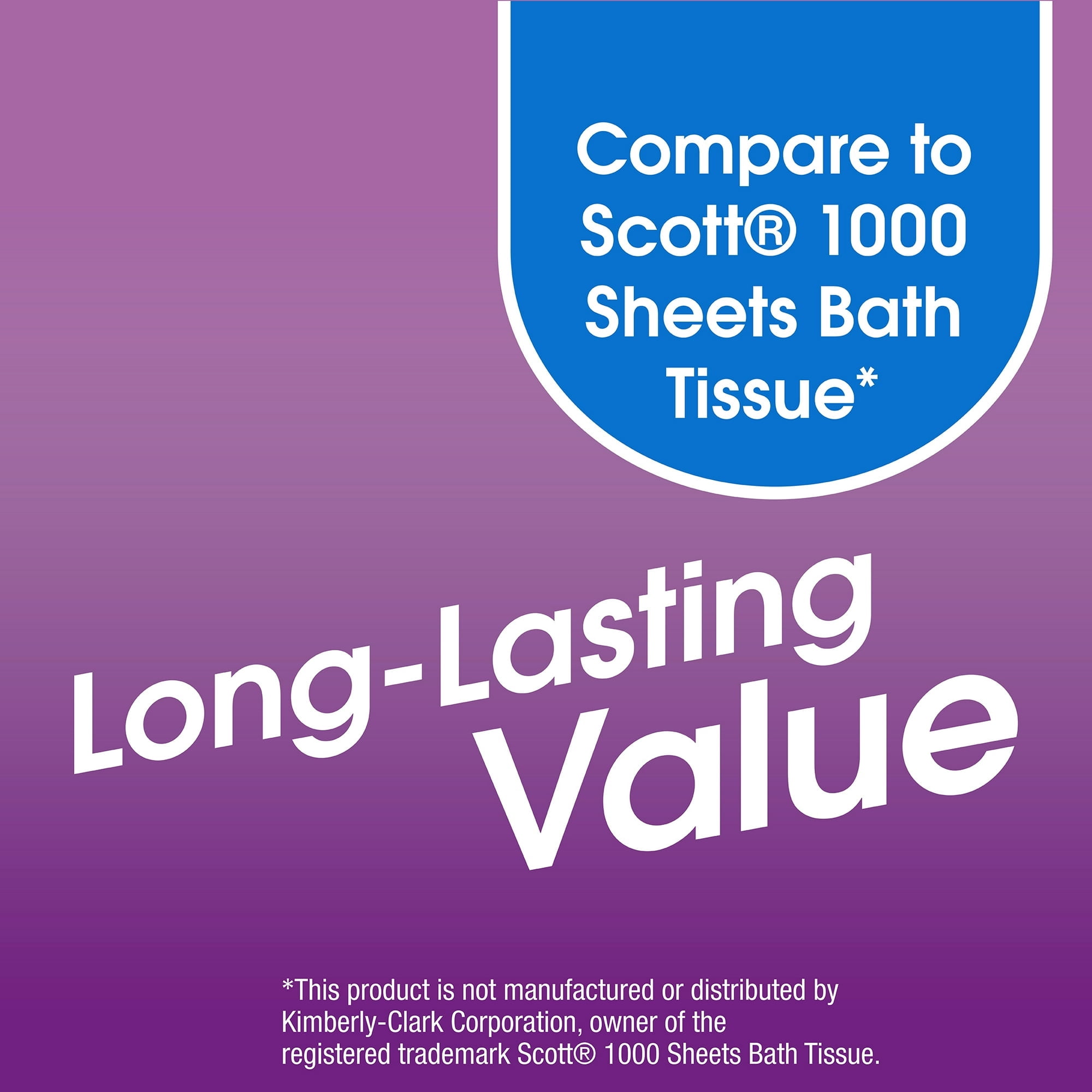 1000 Sheets per Roll Toilet Paper, 12 Rolls, Compare to Scott® 1000 Sheets Bath Tissue