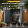 thumbnail image 6 of Patiowell 5' x 3' Plastic Outdoor Storage Shed with Lockable Door, for Patio Furniture, Pool Accessories and Tools, Dark Gray, 6 of 8