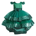 thumbnail image 1 of Felwors Bambin Fille Robe d'Été Sans Manches Bowknot Fleur Princesse Robe Podium Performance Robe, 1 of 9
