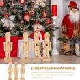 thumbnail image 6 of Selrti 1/2/3Pcs 25/38CM Christmas Wooden Unfinished Nutcracker Figurine DIY Blank Unpainted Soldier Figure Holiday Party Ornament Decoration, 6 of 7