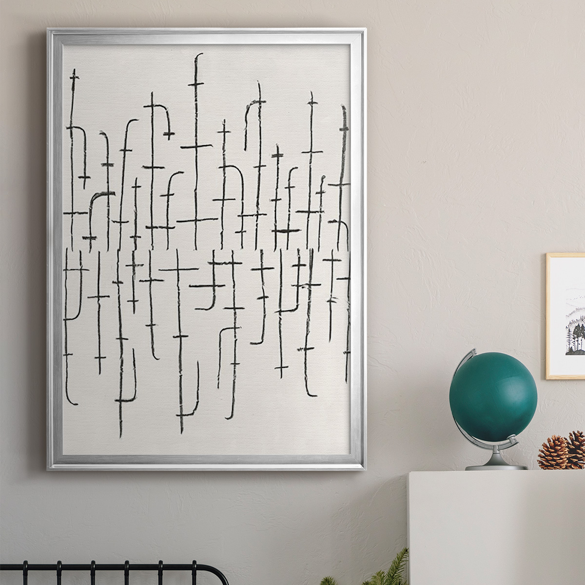 Vertical Arrangement II Premium Framed Print, in Gold, Black, or Silver - Ready to Hang