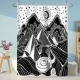 thumbnail image 1 of Shower Curtain Night Star Mountain Meteor Bathroom Curtain No Punch, 1 of 6