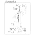 thumbnail image 3 of Kingston Brass KS7130DKL Kaiser Freestanding Tub Faucet with Hand Shower, Matte Black, 3 of 4