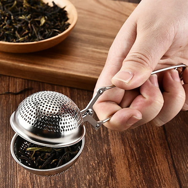 CAROOTU Infuseur à thé en acier inoxydable Passoire Filtre Forme de boule  Portable pour tisane à feuilles mobiles 