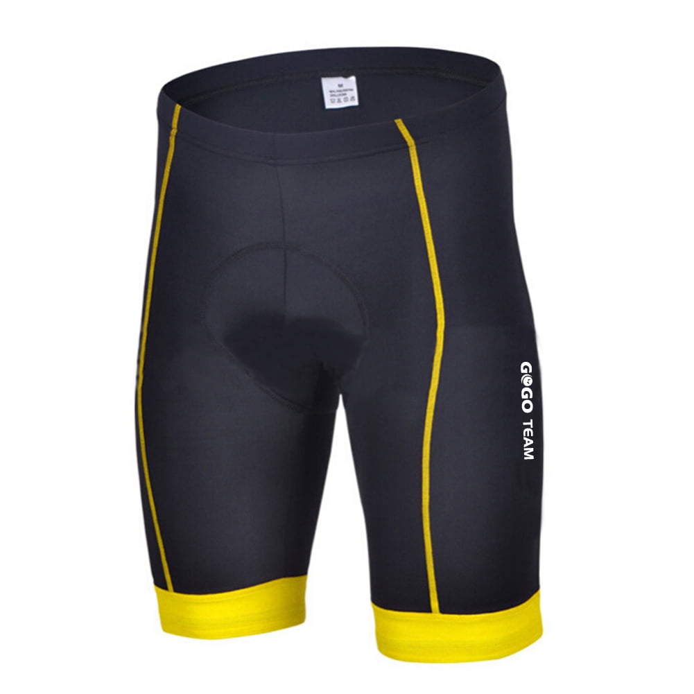 GOGO TEAM Cycling Shorts Bike Shorts Padded, Compression ShortsYellow