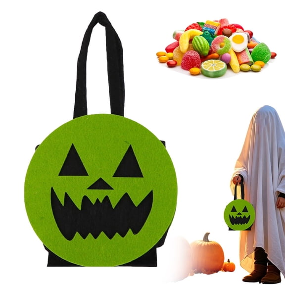 Halloween Tote Bags, Reusable Cartoon Goodie Bag for Halloween Trick or Treat Grocery Shopping Party Favors Goodie Bags