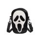 thumbnail image 1 of Bolso bandolera para hombre y mujer, divertido bolso de hombro con diseño de calavera fantasma, bolso bandolera de piel sintética para teléfono móvil, 1 of 6