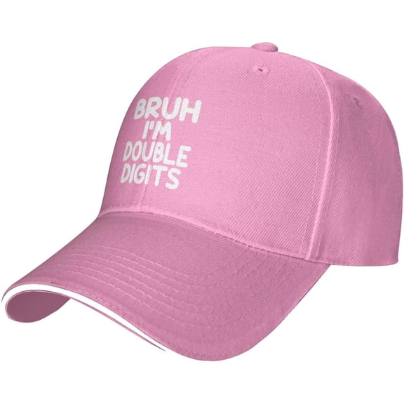 Bruh I'm Double Digits Hat Sandwich Baseball Cap Trucker Caps Sunhat Fashion Adjustable Visor Men Women Outdoor Black