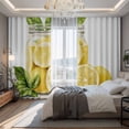 thumbnail image 2 of Summer Lemon Blackout Curtains for Bedroom/Living Room, Pinch Pleated Black Out Curtains, Yellow Fruit Bottle Plant Farm Country Room Darkening Window Drapes with Hooks 2 Panels, 59"x70", 2 of 8