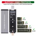 thumbnail image 3 of DQrwqpou Caja SSD W206 Aluminio USB3.1 Gen2 Caja Disco Duro 10Gbps para M2 NVMe PCIe, 3 of 9