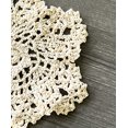 thumbnail image 3 of Handmade Crochet Lace Pineapple Beige Doily. 4 Inch Round. 100% Cotton. 4 Pieces., 3 of 5