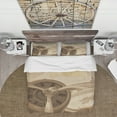 thumbnail image 3 of Designart 'Retro Airplanes Sepia' Traditional Bedding Set - Duvet Cover & Shams, 3 of 4