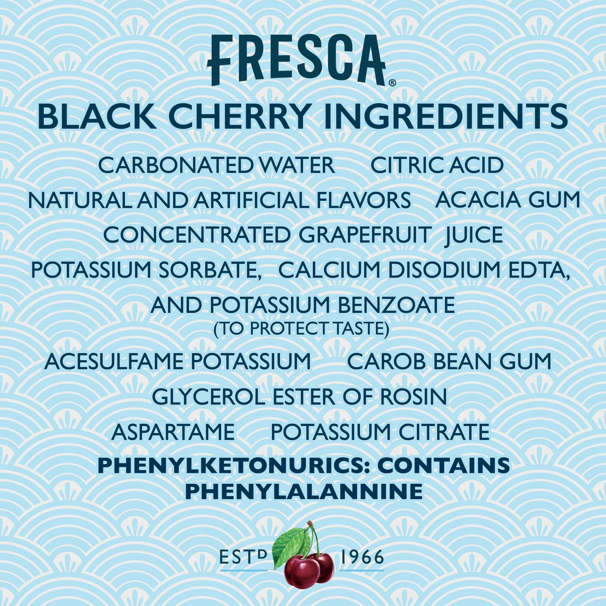 Fresca Zero Calorie Black Cherry Soda Pop, 12 fl oz Cans, 12 Pack (Pack of 2)
