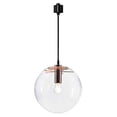 thumbnail image 1 of FSLiving H Type Track Mount Pendant Fixtures Industrial Pendant Light with Glass Shade for Kitchen Resturant,Bulb and Track not Included - 1 Pack (Rose Gold), 1 of 6