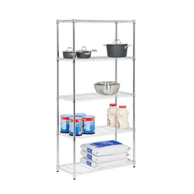 Honey-Can-Do SHF-01913 5-Tier Adjustable Shelving System, 16-Inch by 36-Inch by 72-Inch, Chrome