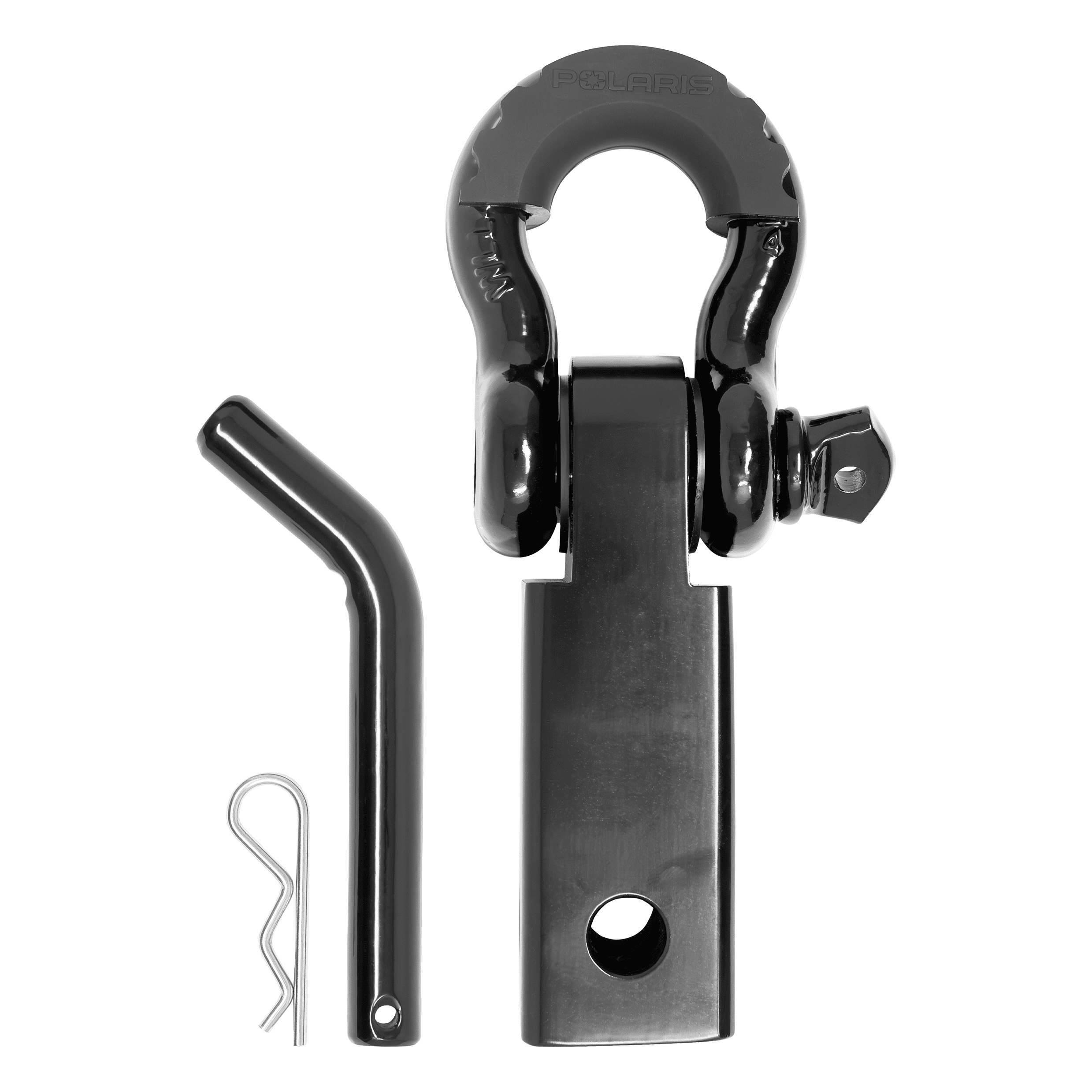 POLARIS Receiver Hitch, D-Ring Shackle, 7,750 lbs Load Capacity, 26,000 lbs Break Strength with Secure Screw Pin, Mounts to 2" Receiver Hitches, Towing Accessories for Trucks, Jeep, SxS, UTVs & More