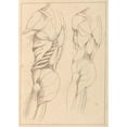 thumbnail image 3 of Hamlet Winstanley 11x14 Black Modern Framed Museum Art Print Titled - Anatomical Studies of a Body (1716), 3 of 5
