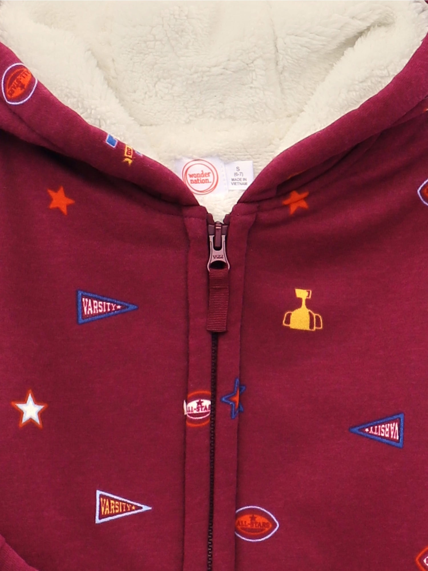 Wonder Nation Boys Kid Tough Hoodie with Long Sleeves, Sizes 4-18 & Husky