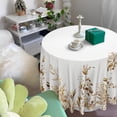 thumbnail image 5 of Eucalyptus Leaves Tablecloth Waterproof Fabric,Round Watercolor Oil-Proof Wrinkle Resistant Table Cover for Dining Table, Buffet Parties and Campin,Tan Leaves(60" inch Round), 5 of 6