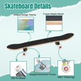 thumbnail image 4 of 31'' Complete Skateboard 7 Layer Canadian Maple Double Kick Deck Skateboards Abstract painted green blue art Skate Board for Beginner Adult Gifts, 4 of 5