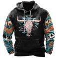 thumbnail image 3 of Sudadera con capucha con estampado gráfico vintage para hombre, jersey con estampado tradicional indio, sudaderas con capucha informales de gran tamaño, ropa para hombre, ropa unisex, 3 of 5